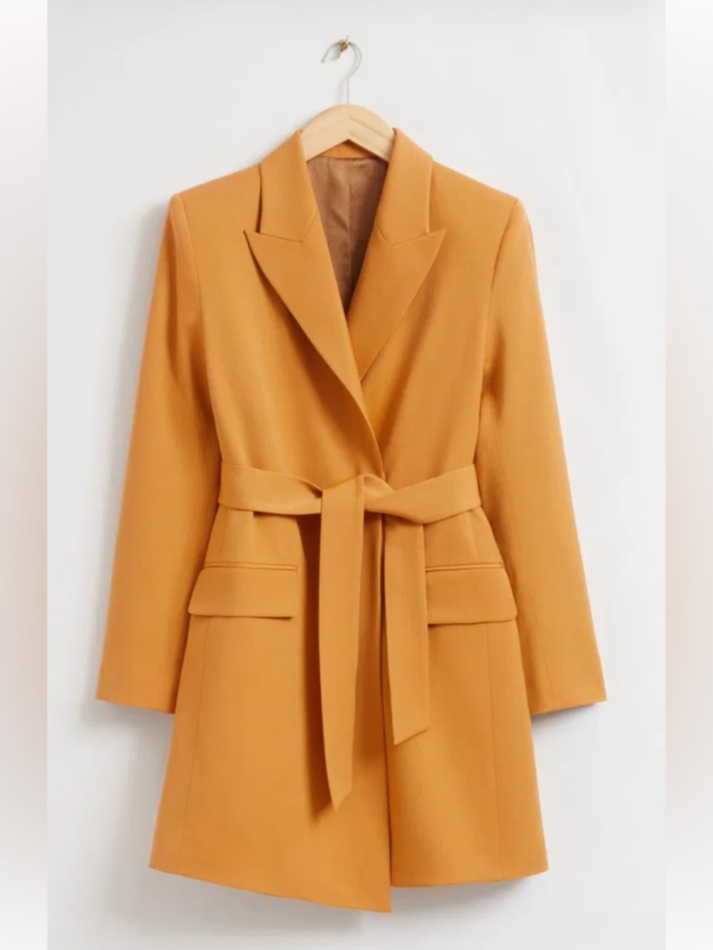 & OTHER STORIES Tailored Tie-Waist Blazer wool blend Dress